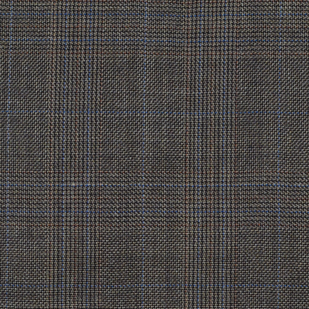 Brown Glen Check Super 120's All Wool Suiting