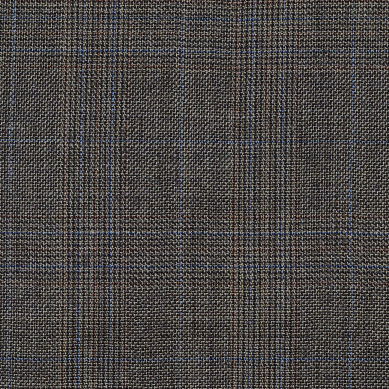 Brown Glen Check Super 120's All Wool Suiting