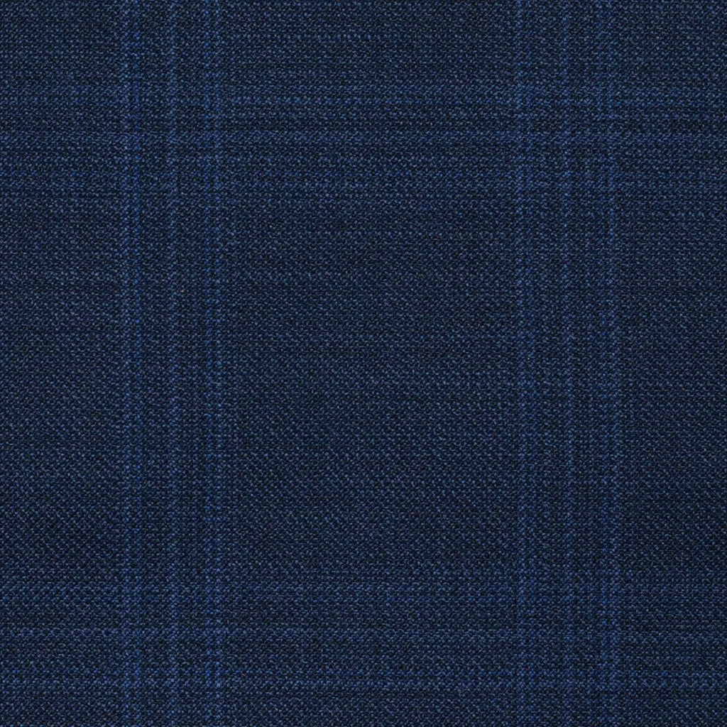 Blue Triple Check Super 120's All Wool Suiting