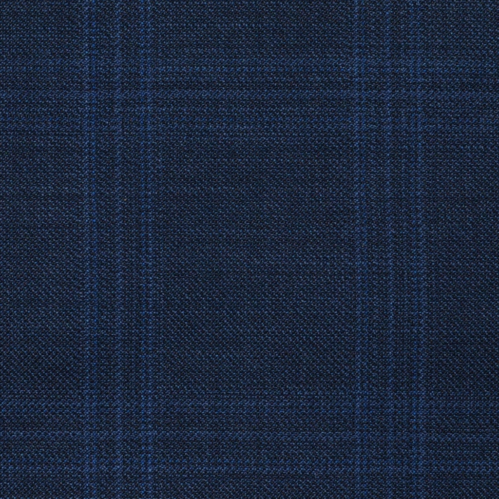 Blue Triple Check Super 120's All Wool Suiting