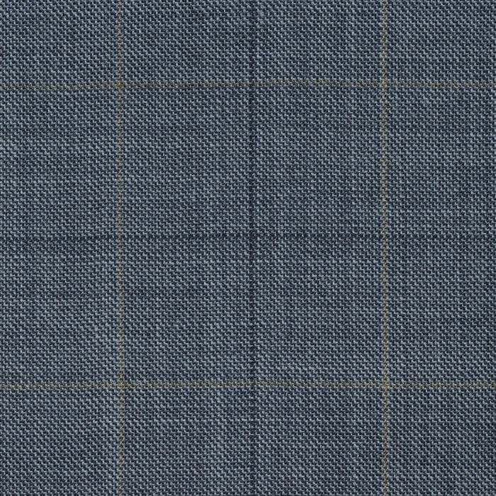 Grey with Fawn Multi Check Super 120's All Wool Suiting