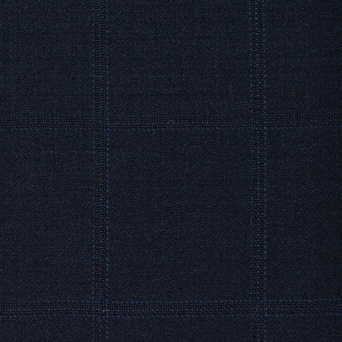 Bright Navy Windowpane Check Super 120's All Wool Suiting