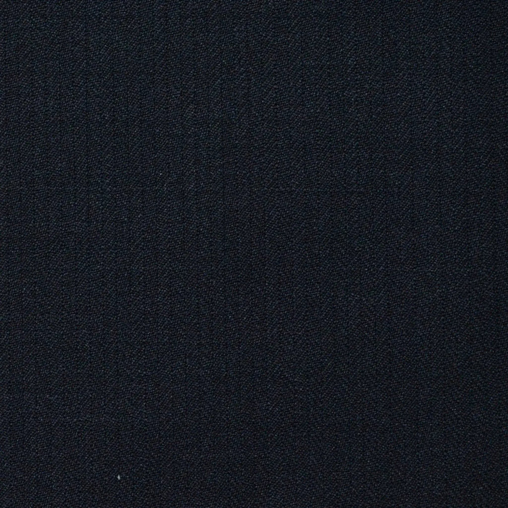 Dark Navy Narrow Herringbone Super 120's All Wool Suiting