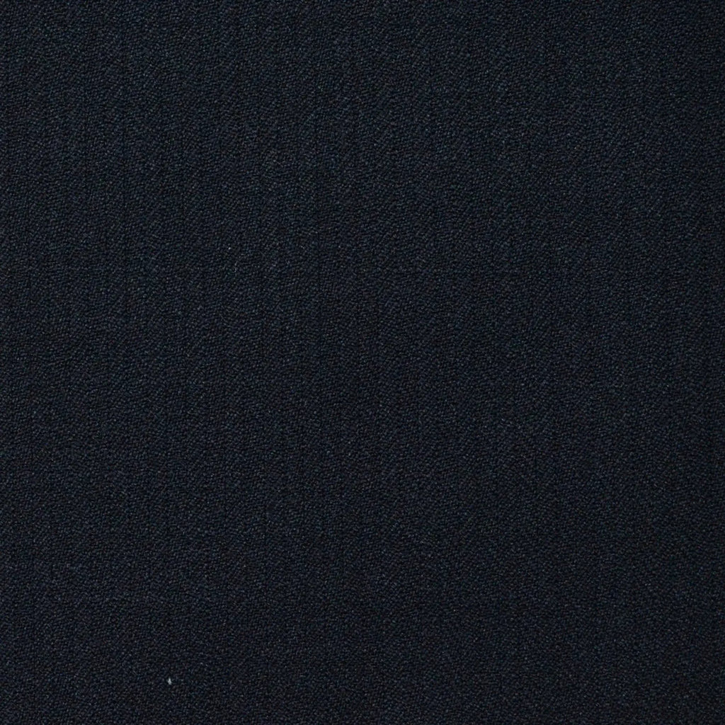 Dark Navy Narrow Herringbone Super 120's All Wool Suiting