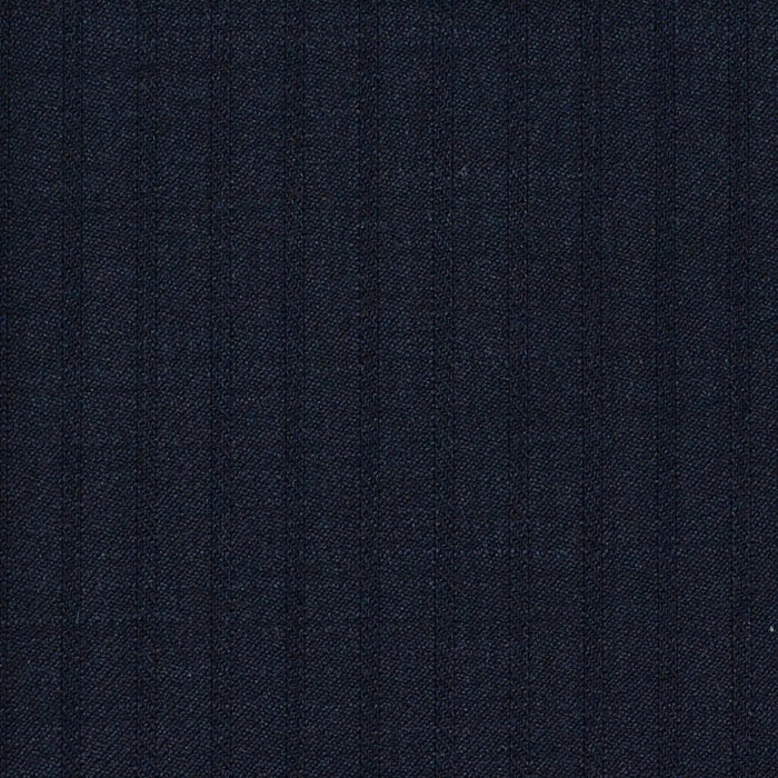 Bright Navy Herringbone Shadow Stripe Super 120's All Wool Suiting