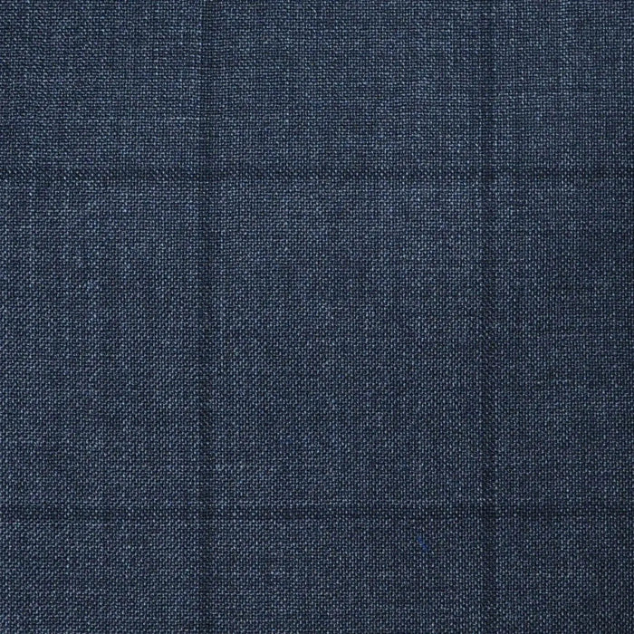 Dark Grey Sharkskin with Muted Black Window Pane Check Super 120's All Wool Suiting