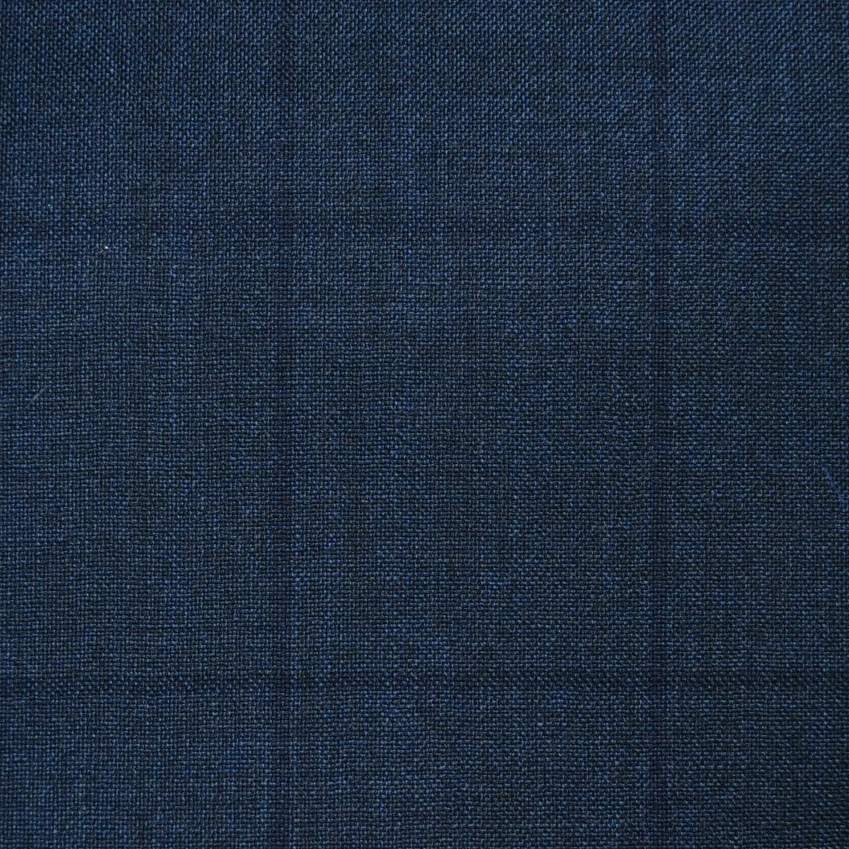 Navy Blue/Grey Sharkskin with Muted Dark Navy Blue Window Pane Check Super 120's All Wool Suiting