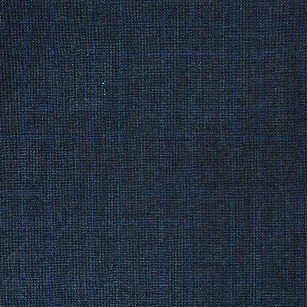 Dark Grey Glen Check Super 120's All Wool Suiting