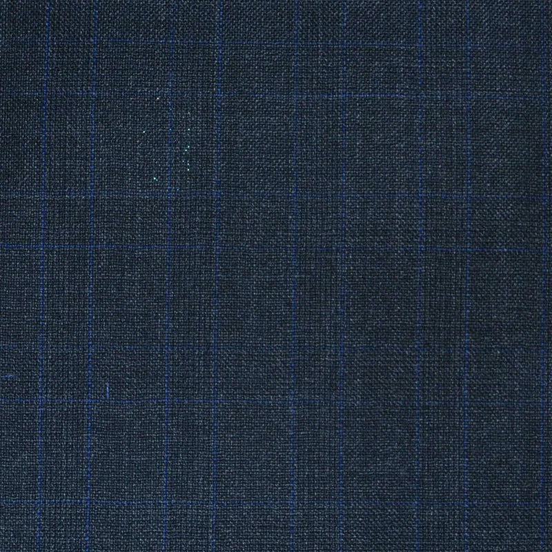 Dark Grey Glen Check Super 120's All Wool Suiting