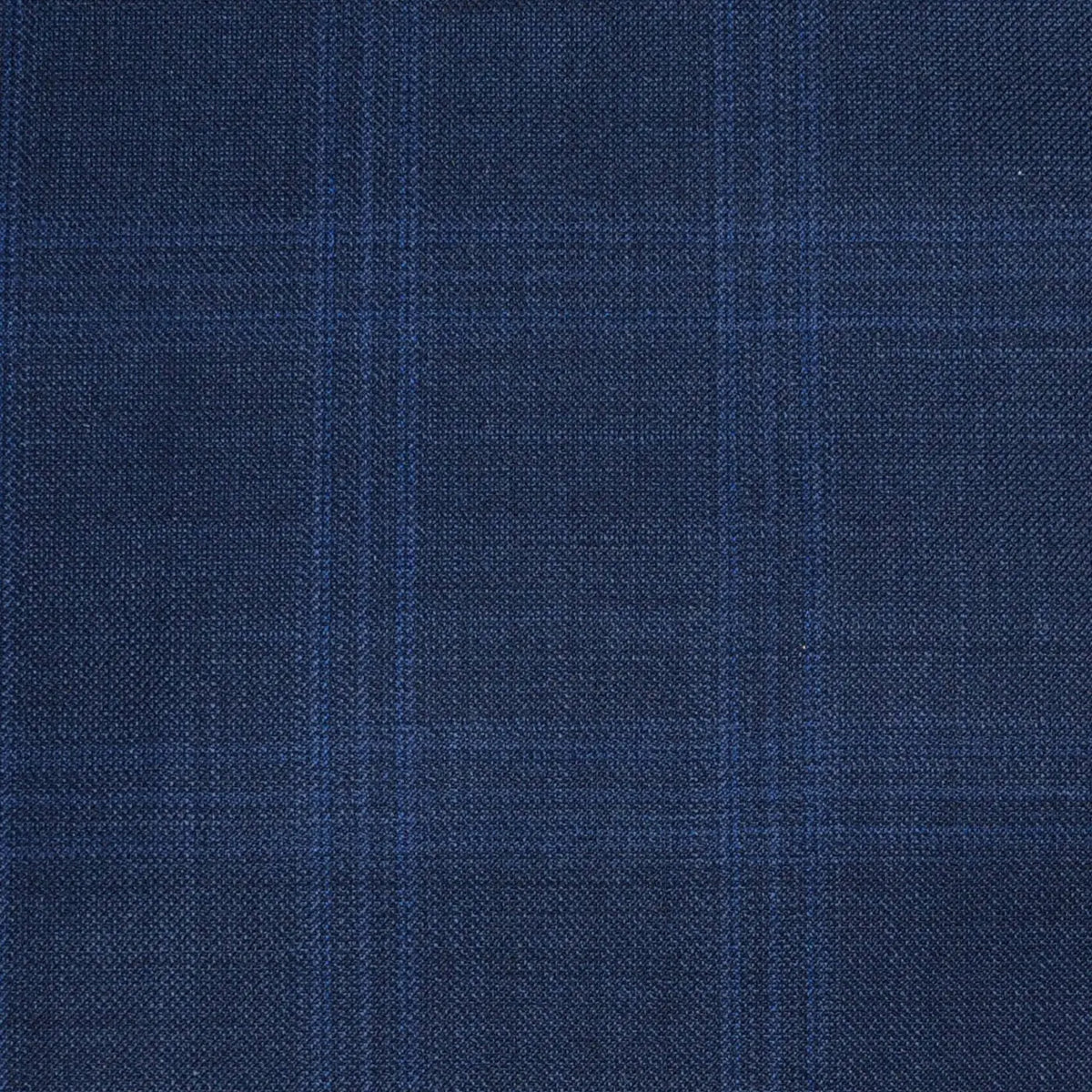 Navy Blue Glen with Blue Check Super 120's All Wool Suiting