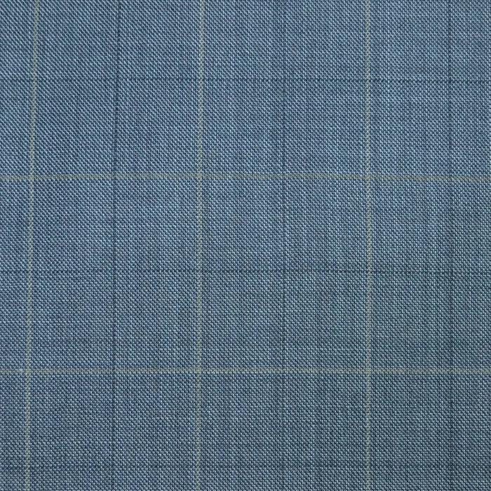 Medium Grey Sharkskin with Fawn & Dark Grey Multi Check Super 120's All Wool Suiting