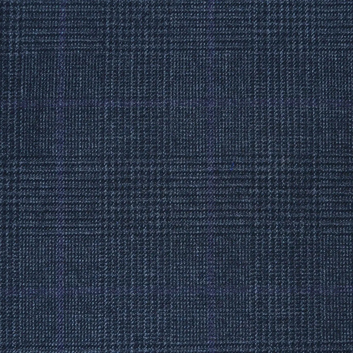 Dark Grey Prince of Wales with Muted Purple Check Super 120's All Wool Suiting