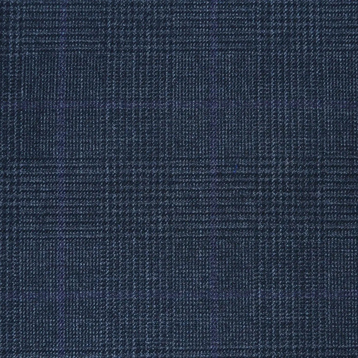 Dark Grey Prince of Wales with Muted Purple Check Super 120's All Wool Suiting