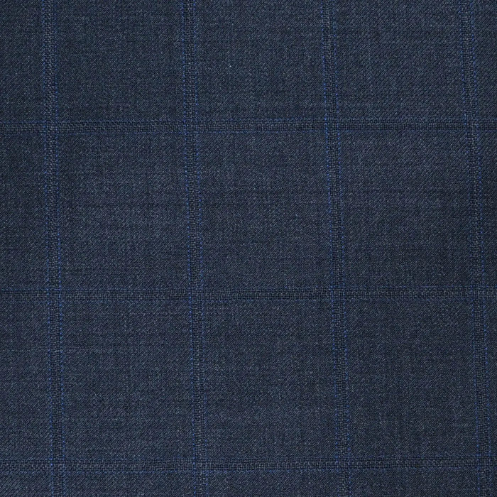 Charcoal Grey with Muted Self Windowpane Check Super 120's All Wool Suiting