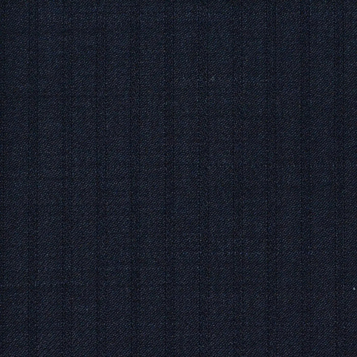 Navy Blue with Muted 1/4" Self Stripe Super 120's All Wool Suiting