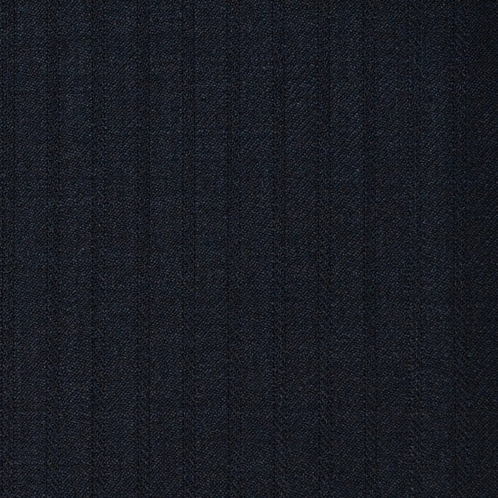Black with Muted 1/4" Self Stripe Super 120's All Wool Suiting