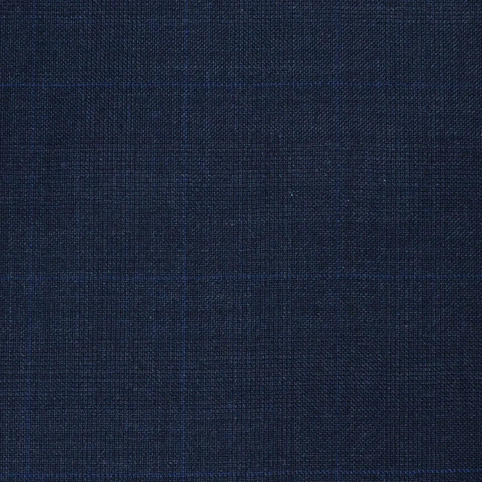 Dark Navy Blue Glen Check Super 120's All Wool Suiting