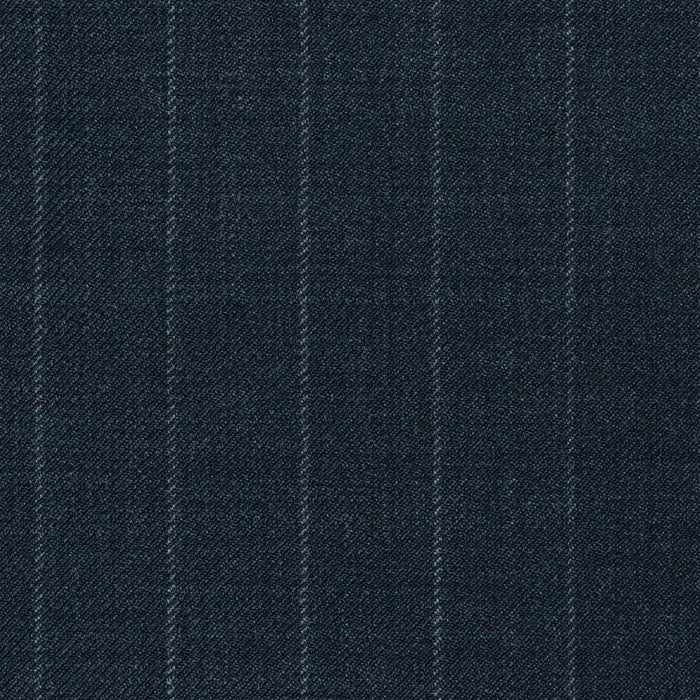 Dark Grey 1/2" Muted Chalk Stripe Super 120's All Wool Suiting