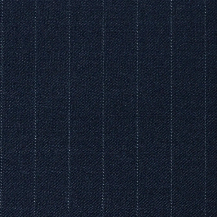 Navy Blue 1/2" Pinstripe Super 120's All Wool Suiting