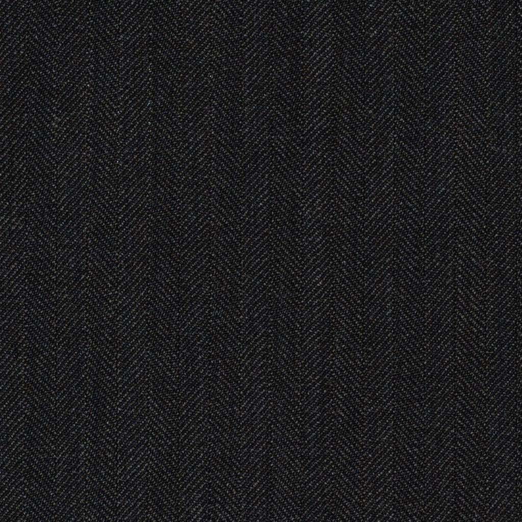 Dark Brown Herringbone Super 120's All Wool Suiting