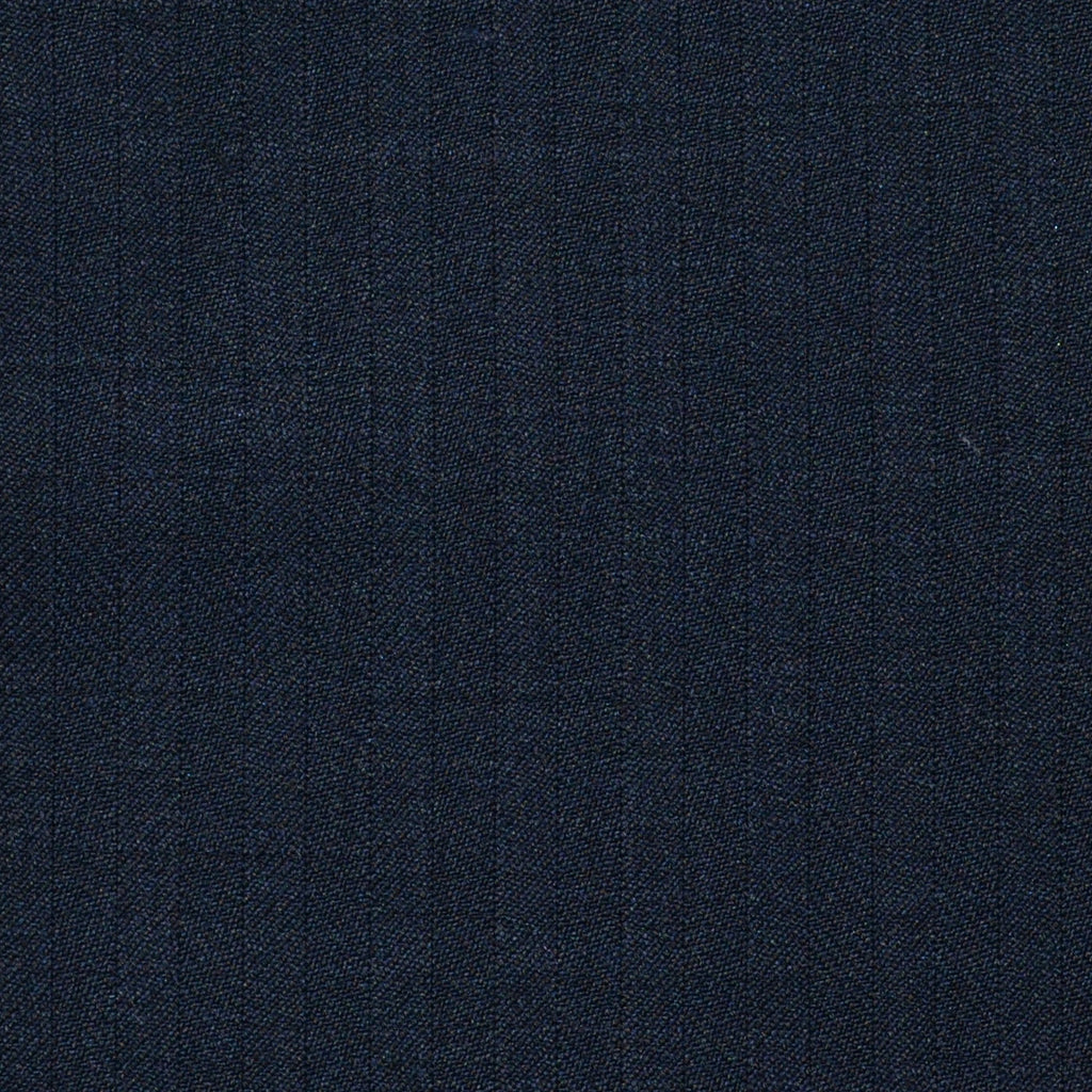 Navy Blue Narrow Herringbone Super 120's All Wool Suiting