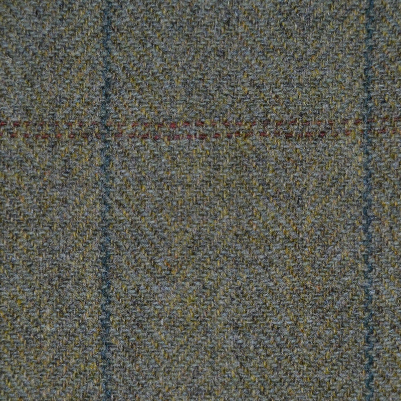 Moss Green with Green & Brown Check Tweed
