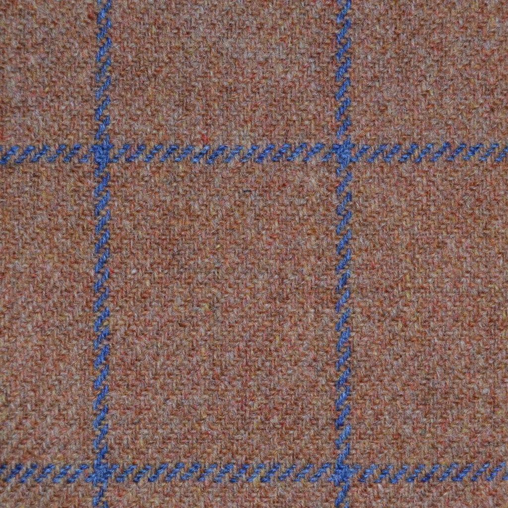 Tan with Blue Check Tweed