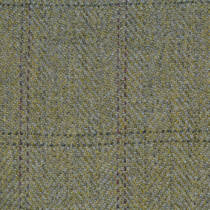 Green Herringbone with Green & Brown Twin Check Tweed