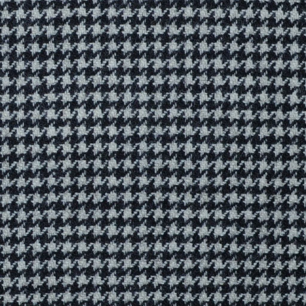 Black and White Dogtooth Check Lambswool & Cashmere Jacketing