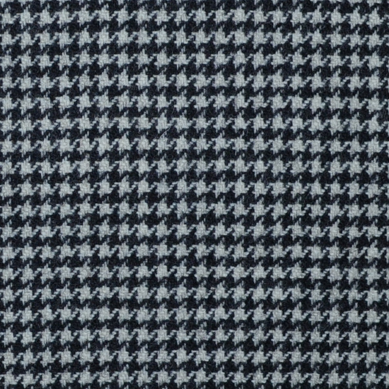 Black and White Dogtooth Check Lambswool & Cashmere Jacketing
