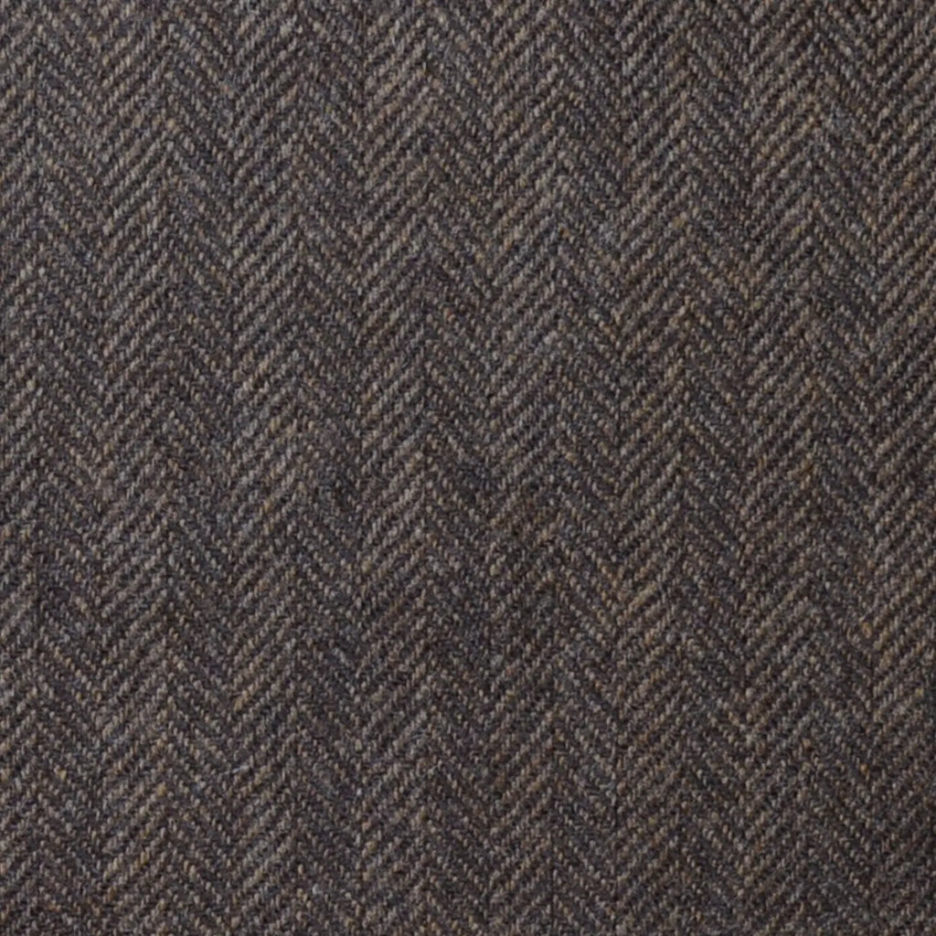 Medium Brown Herringbone Lambswool & Cashmere Jacketing