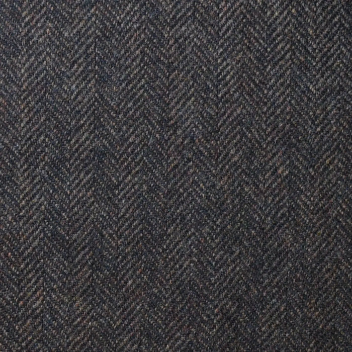 Dark Brown Herringbone Lambswool & Cashmere Jacketing