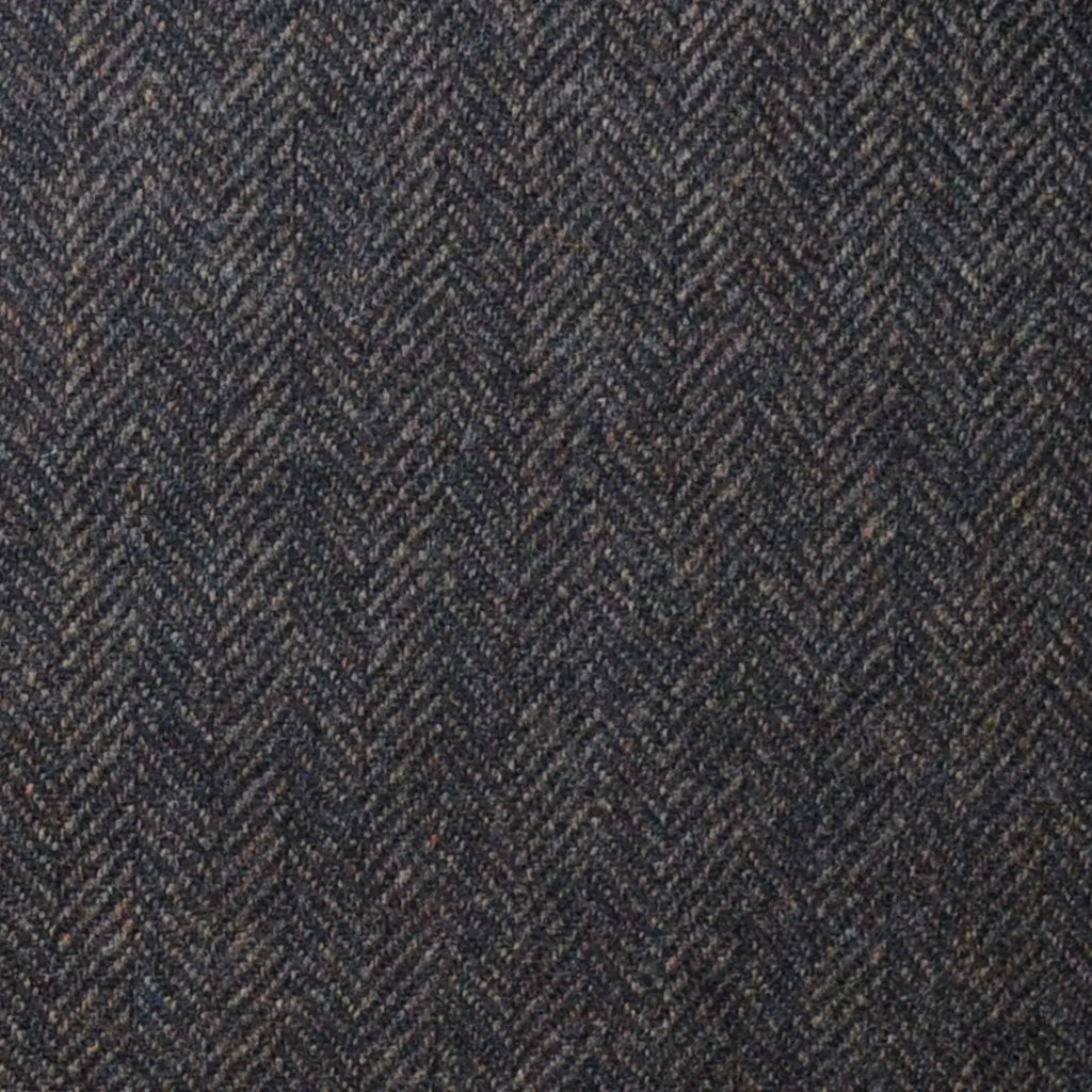 Dark Brown Herringbone Lambswool & Cashmere Jacketing