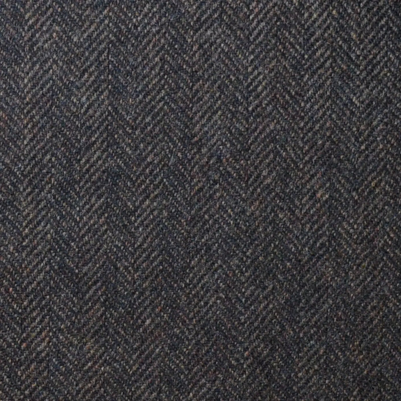 Dark Brown Herringbone Lambswool & Cashmere Jacketing