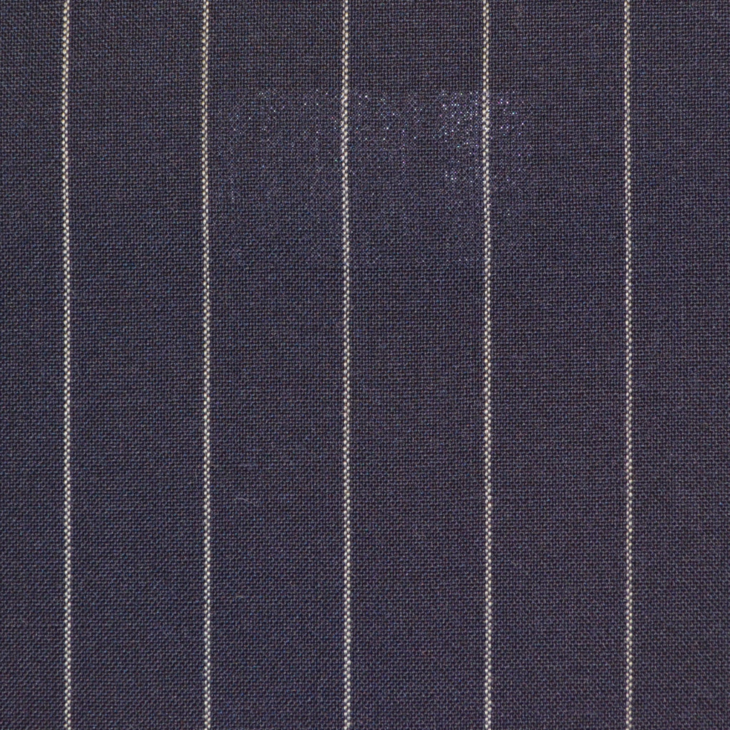 Navy Blue Chalkstripe Super 120's Suiting