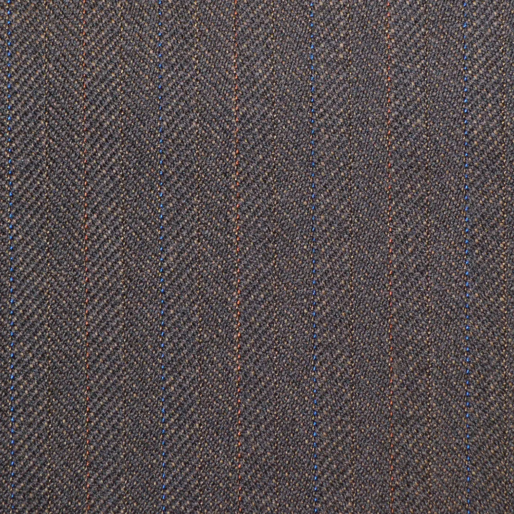 Brown Subtle Herringbone Twist Suiting