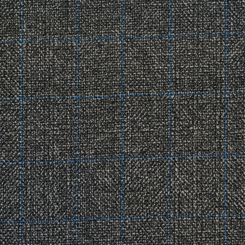 Grey with Subtle Blue Prince of Wales Twist Suiting