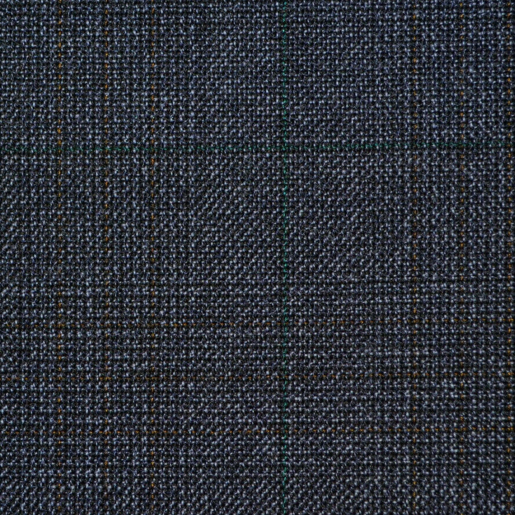 Blue with Blue Glen Check Twist Suiting