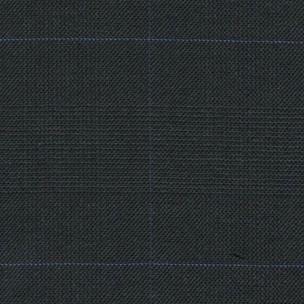 Dark Grey Glen Check Super 140's All Wool Suiting By Holland & Sherry