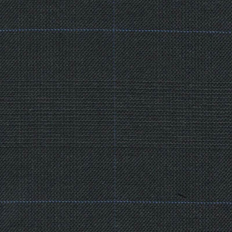 Dark Grey Glen Check Super 140's All Wool Suiting By Holland & Sherry