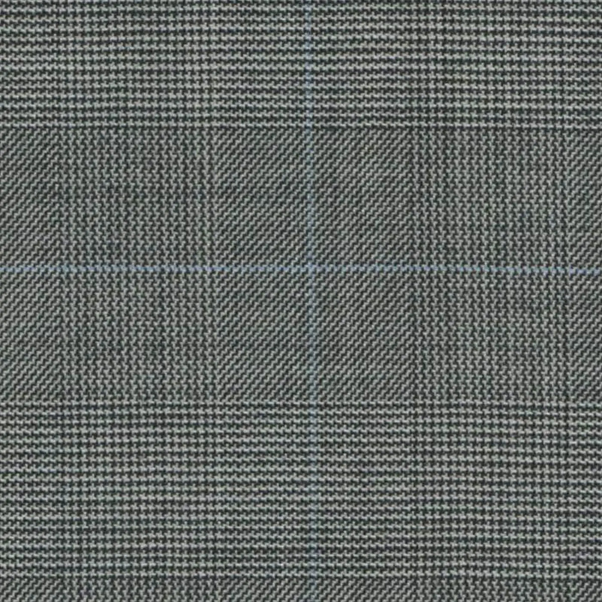 Black and White Glen Check Super 140's All Wool Suiting By Holland & Sherry