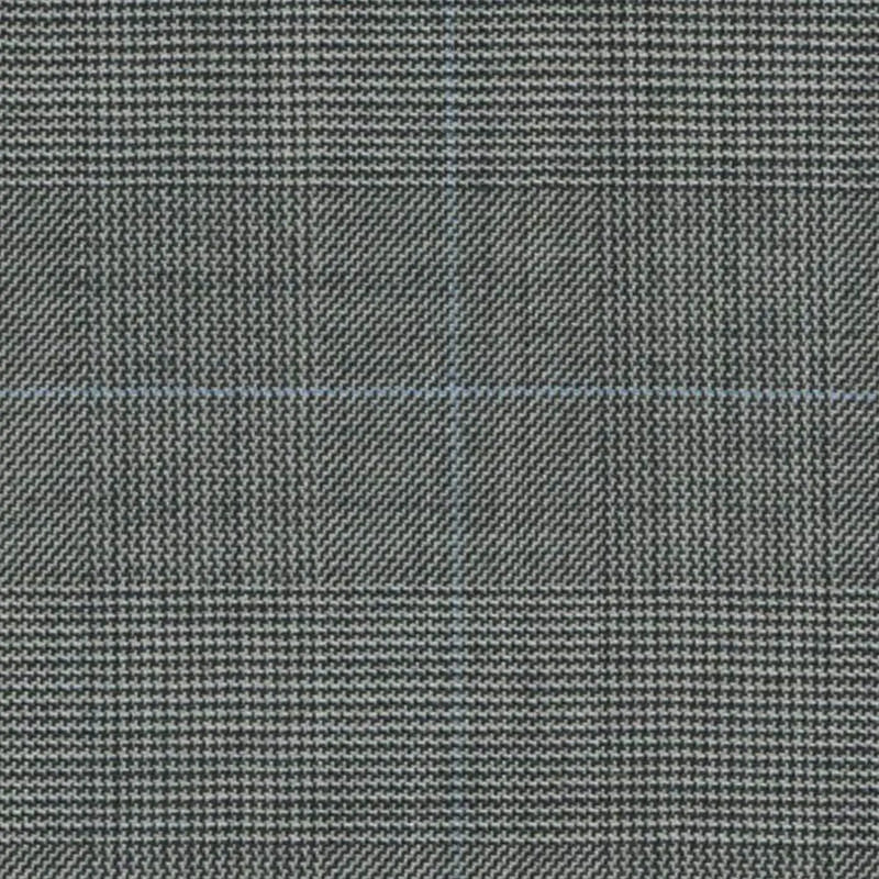 Black and White Glen Check Super 140's All Wool Suiting By Holland & Sherry