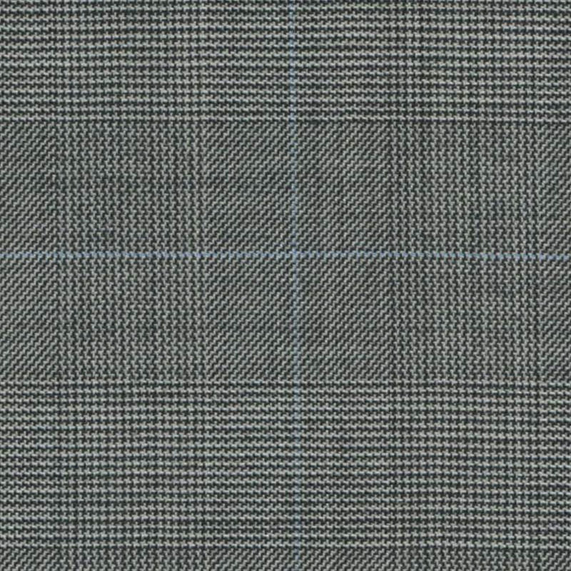 Black and White Glen Check Super 140's All Wool Suiting By Holland & Sherry