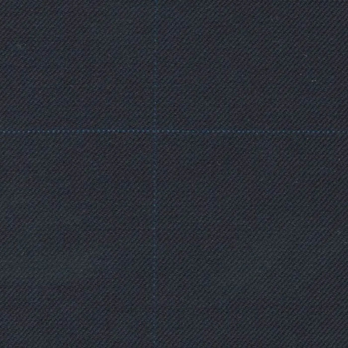 Navy Blue with Royal Blue Pin Dot Window Pane Check Super 140's All Wool Suiting By Holland & Sherry