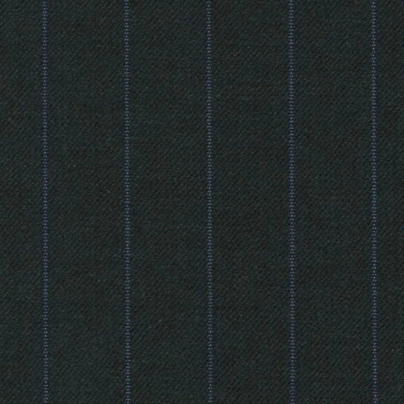 Dark Grey with Blue Stripe Super 140's All Wool Suiting By Holland & Sherry