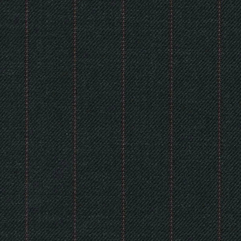 Dark Grey with Red Stripe Super 140's All Wool Suiting By Holland & Sherry