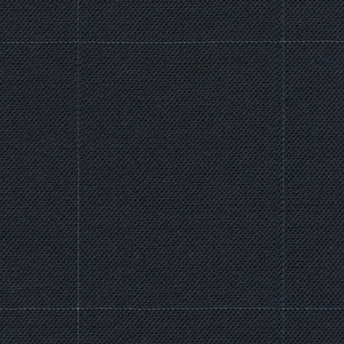 Navy Sharkskin Window Pane Check Super 140's All Wool Suiting By Holland & Sherry