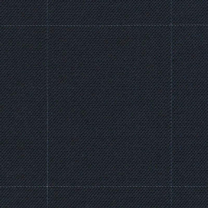 Navy Sharkskin Window Pane Check Super 140's All Wool Suiting By Holland & Sherry