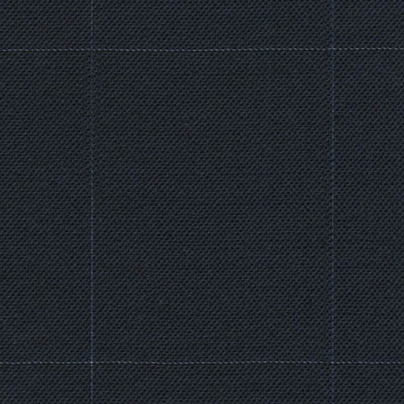 Navy Sharkskin Window Pane Check Super 140's All Wool Suiting By Holland & Sherry