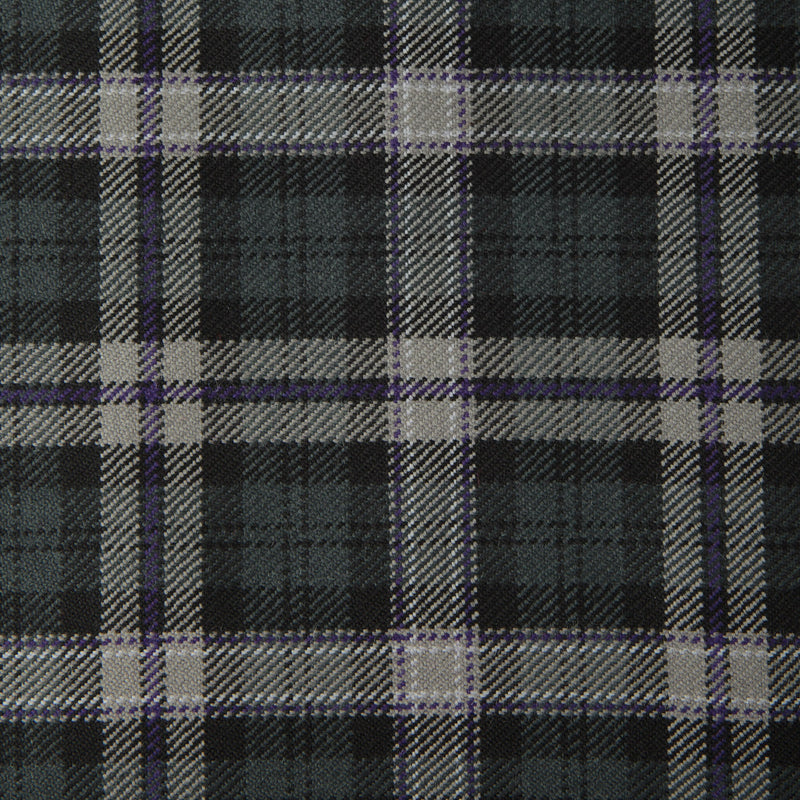 Black Scottish National All Wool Heavy Weight Tartan